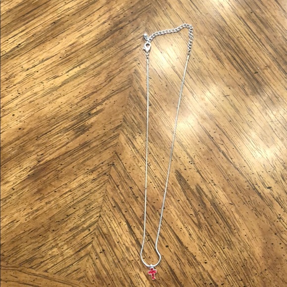 Petite Cross necklace red - Picture 2 of 3